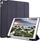 Voor iPad Pro 10,5 / Air3 10,5 inch horizontale flip tablet-pc PU lederen tas met drie-vouwbare houder en pen-sleuf (zwart)