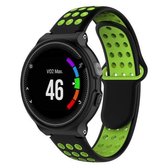 Dubbele kleur siliconen sport polsband voor Garmin Forerunner 220 / Approach S5 / S20 (zwart + groen)