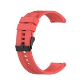 Voor Huawei Watch GT 2 42mm siliconen vervangende polsband horlogeband met zwarte gesp (rood)