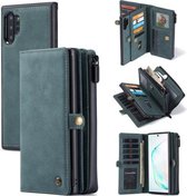 Voor Samsung Galaxy Note10 + CaseMe 018 Afneembare multifunctionele horizontale flip lederen tas, met kaartsleuf & houder & rits portemonnee & fotolijst (blauw)