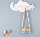 Ponsvrije geperforeerde kleverige haak Home Cartoon Cute Cloud Wall Hanging zonder trace Dragende decoratieve deurhaak