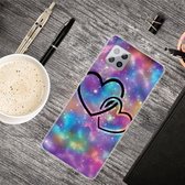 Voor Samsung Galaxy A42 5G schokbestendig geverfd transparant TPU beschermhoes (Starry Love)