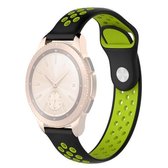 Dubbele kleur polsband horlogeband voor Galaxy Watch 42 mm (blauwgroen)