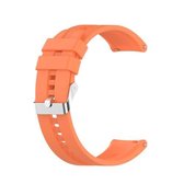 Voor Amazfit GTR 2e / GTR 2 22 mm siliconen vervangende band horlogeband met zilveren gesp (levendig oranje)
