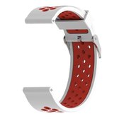 Dubbele kleur siliconen sport polsband voor Geschikt voor Xiaomi Huami Amazfit Bip Lite versie 22 mm (wit rood)