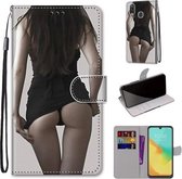 Voor ZTE Blade V10 Vita Gekleurde Tekening Cross Textuur Horizontale Flip PU Lederen Case met Houder & Kaartsleuven & Portemonnee & Lanyard (Upskirt)