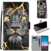 Voor Nokia 5.4 Gekleurde Tekening Cross Textuur Horizontale Flip PU Lederen Case met Houder & Kaartsleuven & Portemonnee & Lanyard (Fission Lion)