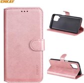 Voor Samsung Galaxy M62 / F62 ENKAY Hat-Prince horizontale flip PU lederen tas met houder & kaartsleuven & portemonnee (roze)