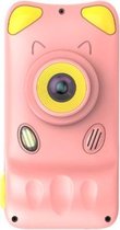 A200L 4,39 inch Cute Cartoon Style High-definition camera Toy voor en achter Dual-lens camera kinderen digitale camera (roze)