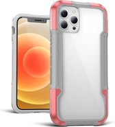 iPAKY Thunder-serie schokbestendige beschermhoes van aluminiumlegering voor iPhone 12 Pro (roségoud)