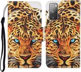 Voor Samsung Galaxy S20 FE Gekleurde Tekening Patroon Horizontale Flip Leren Case met Houder & Kaartsleuven & Portemonnee & Lanyard (Gele Luipaard)