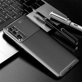 Voor Huawei Honor 30 koolstofvezel textuur schokbestendig TPU-hoesje (zwart)