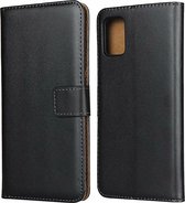 Samsung Galaxy A51 Hoesje - Mobigear - Business Serie - Kunstlederen Bookcase - Zwart - Hoesje Geschikt Voor Samsung Galaxy A51