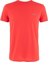 Lacoste small logo O-hals shirt rood - L
