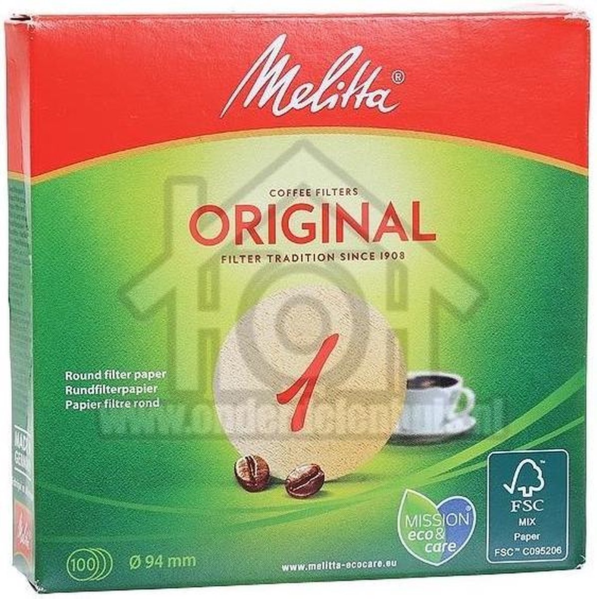 Melitta No 1 Coffee Filter Paper About 9.4 Cm Note 1 Package With 100 Filters