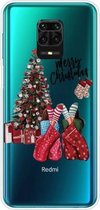 Voor Xiaomi Redmi Note 9S Christmas Series Transparante TPU beschermhoes (kerstpyjama)