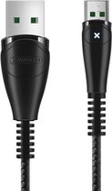 JOYROOM S-M393 Simple Series X Light 5A USB naar Micro USB snellaadkabel, kabellengte: 1m (zwart)