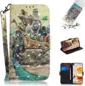 Voor LG K61 3D Gekleurde Tekening Horizontale Flip Leren Case met Houder & Kaartsleuven & Portemonnee & Lanyard (Zoo)