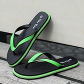 Modetrend lichtgewicht slippers voor heren (kleur: zwart groen maat: 43)