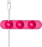 Magnetische draadopname Kabelhaspel Magnetische houder Desktopopslag (roze rood)