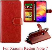 Voor Xiaomi Redmi Note7 Crazy Horse Texture Horizontale Flip Leren Case met Houder & Kaartsleuven & Portemonnee & Fotolijst (Bruin)