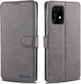 Voor Samsung Galaxy A91 / S10 Lite AZNS Kalfsstructuur Horizontale Flip Leren Case, met Houder & Kaartsleuven & Portemonnee & Fotolijst (Grijs)