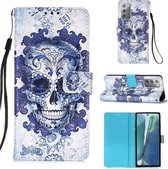 Voor Samsung Galaxy Note20 3D Schilderen Horizontale Flip Leren Case met Houder & Kaartsleuf & Portemonnee & Lanyard (Cloud Ghost Head)