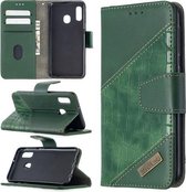 Voor Samsung Galaxy A20e Bijpassende kleur Krokodiltextuur Horizontale flip PU lederen tas met portemonnee & houder & kaartsleuven (groen)