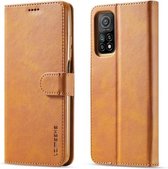 Voor Geschikt voor Xiaomi Mi 10 5G / Mi 10T Pro 5G LC.IMEEKE Kalfsstructuur Horizontale flip lederen tas met houder & kaartsleuven & portemonnee (geel)