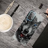 Voor Samsung Galaxy A32 5G schokbestendig geverfd transparant TPU beschermhoes (bergwolf)