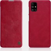 Voor Samsung Galaxy M51 NILLKIN QIN Series Crazy Horse Texture Horizontale Flip Leather Case met Card Slot (Red)