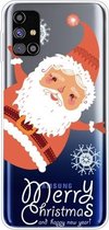 Voor Samsung Galaxy M31s Trendy Cute Christmas Patterned Case Clear TPU Cover Phone Cases (Santa Claus)