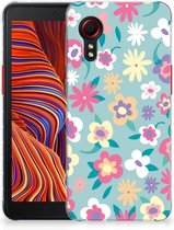 Leuk TPU Back Case Geschikt voor Samsung Xcover 5 Enterprise Edition | Geschikt voor Samsung Galaxy Xcover 5 GSM Hoesje met Tekst Flower Power