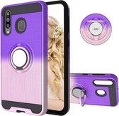 Voor Galaxy M30 / A40s 2 in 1 pc + TPU beschermhoes met 360 graden roterende ringhouder (roségoud)