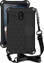 Samsung Galaxy Tab A 8.0 Hoes - Mobigear - Shockproof Strap Serie - Hard Kunststof Backcover - Zwart - Hoes Geschikt Voor Samsung Galaxy Tab A 8.0