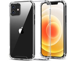 Hoesje Geschikt voor iPhone 12 / 12 Pro hoesje shock proof siliconen - TPU Schokbestendig backcover (verstevigde randen)