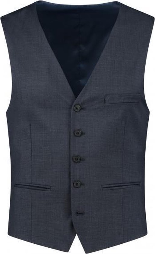 Gents - MM gilet Wol blauw - Maat 46