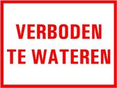 Verboden te wateren tekststicker 320 x 200 mm