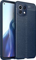 Xiaomi Mi 11 Lite Hoesje - Mobigear - Luxury Serie - TPU Backcover - Blauw - Hoesje Geschikt Voor Xiaomi Mi 11 Lite