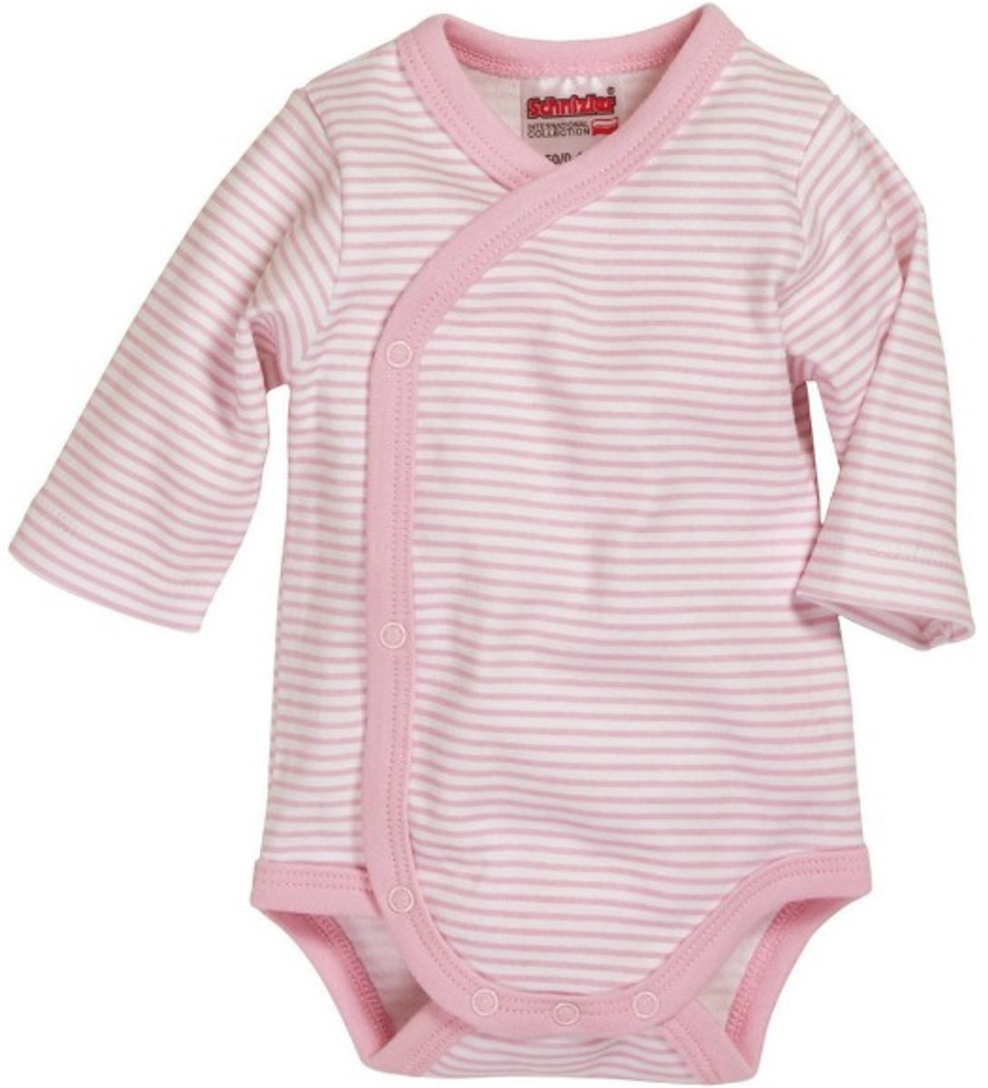 Playshoes Schnizler overslagromper lange mouwen streep roze