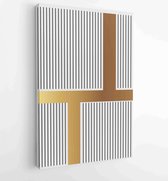 Earth tones organic shape Art design for poster, print, cover, wallpaper, Minimal and natural wall art. 3 - Moderne schilderijen – Vertical – 1873831138 - 80*60 Vertical