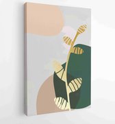 Abstract art textile design with literature or natural tropical line arts painting, Covering greetings cards, cover,print, fabrics. 1 - Moderne schilderijen – Vertical – 1859435746
