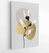 Botanical and gold abstract wall arts vector collection. 1 - Moderne schilderijen – Vertical – 1880158270 - 80*60 Vertical