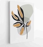 Botanical and gold abstract wall arts vector collection. 3 - Moderne schilderijen – Vertical – 1876883179 - 80*60 Vertical