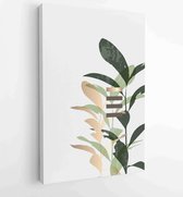 Botanical and gold abstract wall arts vector collection. 1 - Moderne schilderijen – Vertical – 1877836612 - 40-30 Vertical