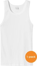 SCHIESSER Retro Rib singlet (1-pack) - dubbelrib - wit -  Maat: XL