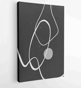 Earth tones organic shape Art design for poster, print, cover, wallpaper, Minimal and natural wall art. 2 - Moderne schilderijen – Vertical – 1868903698 - 80*60 Vertical