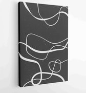 Earth tones organic shape Art design for poster, print, cover, wallpaper, Minimal and natural wall art. 3 - Moderne schilderijen – Vertical – 1868903698 - 80*60 Vertical