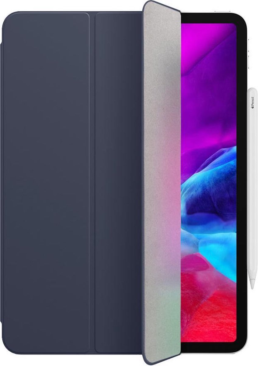 Qialino - iPad Pro 11 (2022 / 2021 / 2020) Hoes - Book Case Tri-Fold Donker Blauw