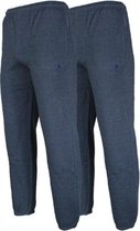 2-Pack Donnay Joggingbroek met elastiek - Sportbroek - Heren - Maat XXL - Spijkerbroek blauw gemÃªleerd